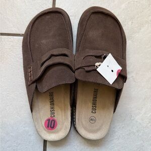 SOLD Cushionaire Brown Suede Slip-On Loafers